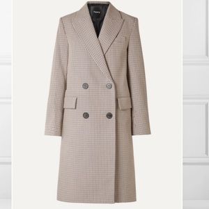 Theory Genesis Double-breasted Houndstooth coat